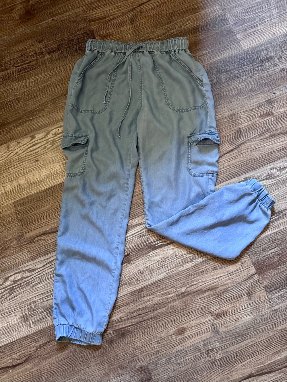 Love Tree Light Blue Cargo Jogger Pants - Women